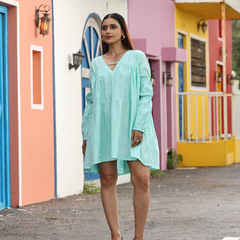 Pastel Mint Charm Short Dress