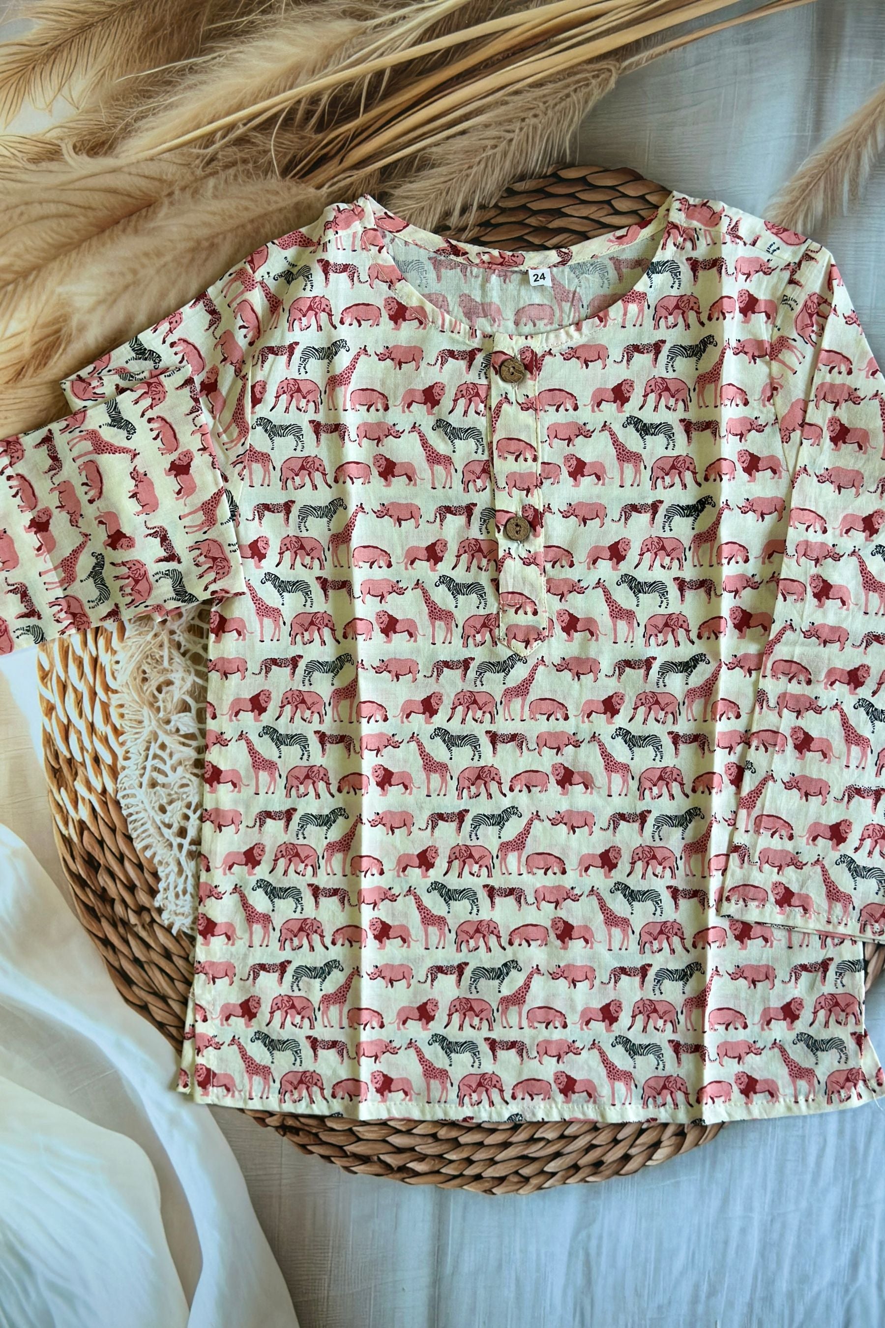 Little Safari Beige Kurta