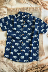 Royal Elephant Blue Shirt