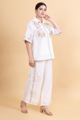 Embroidered Elegance Mul Cotton Co-Ord