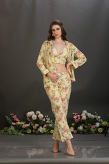 3-Piece Luxe Printed Cotton Co-Ord Set
