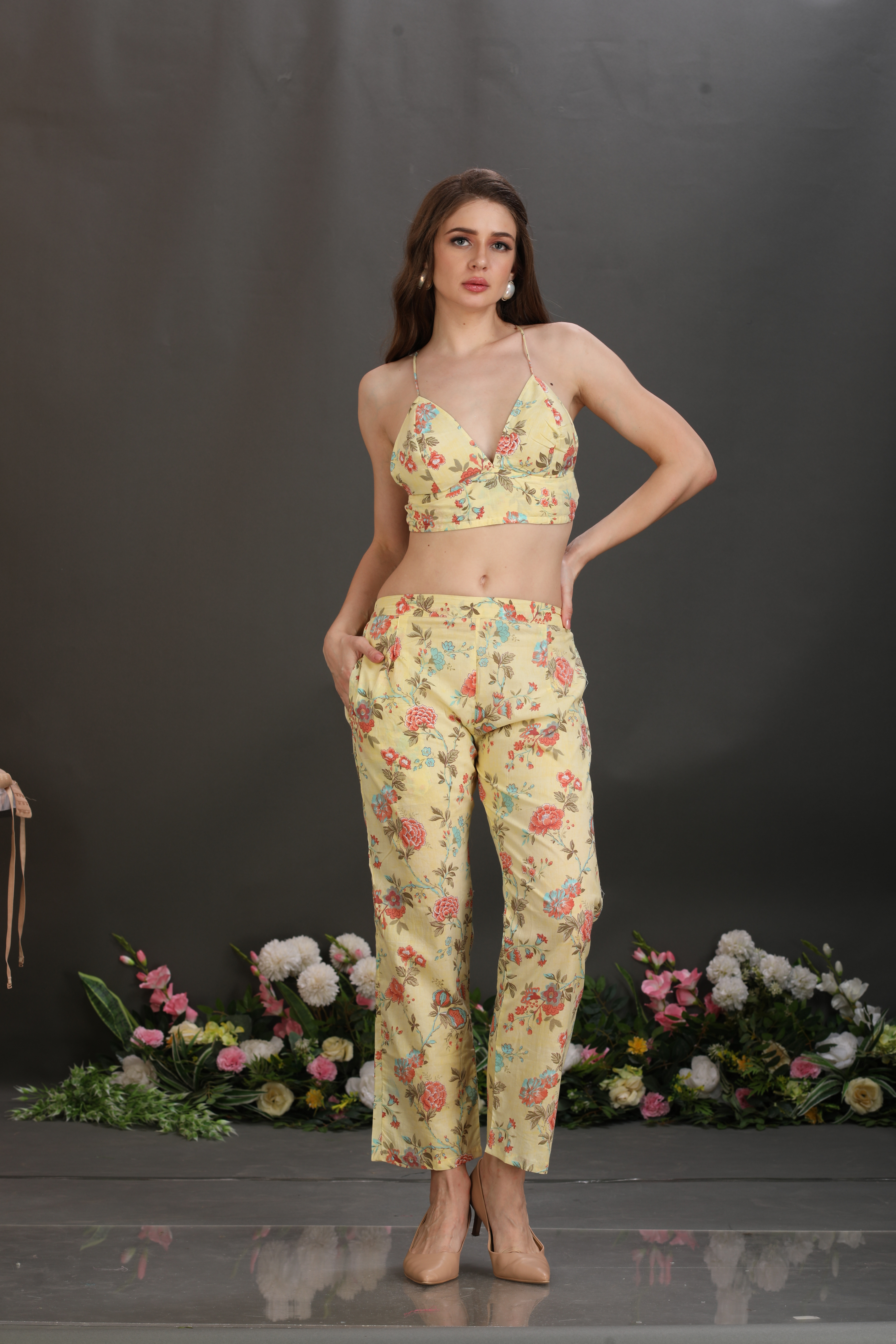 3-Piece Luxe Printed Cotton Co-Ord Set