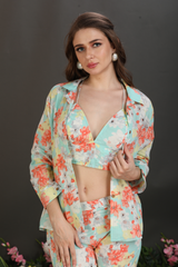 Chic 3-Piece Printed Cotton Co-Ord
