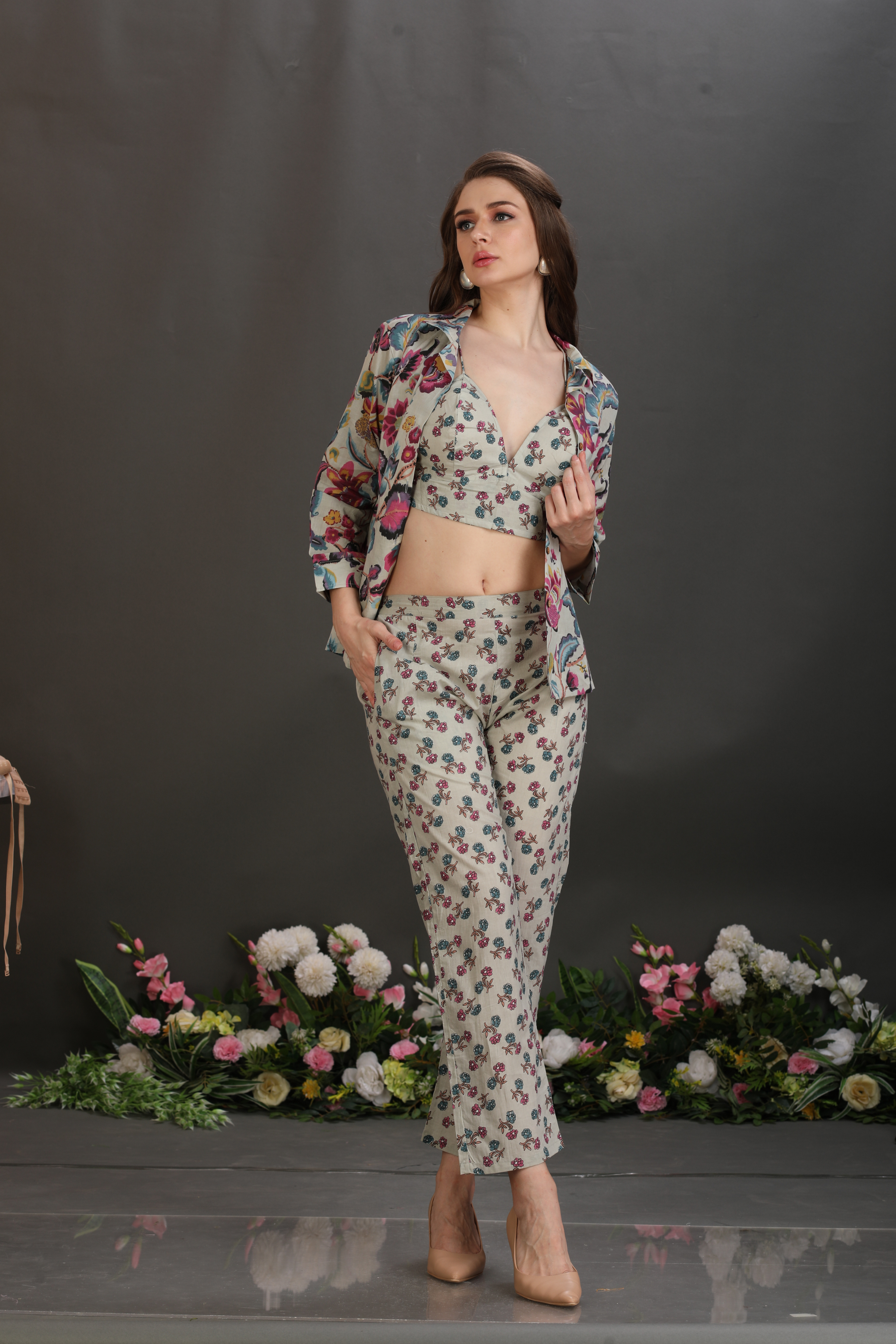 Premium Cotton 3-Piece Printed Ensemble