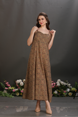Cotton Maxi Dress with Soft Padded Comfort