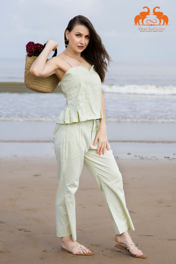 Mint Green Strap Top Co-ord Set