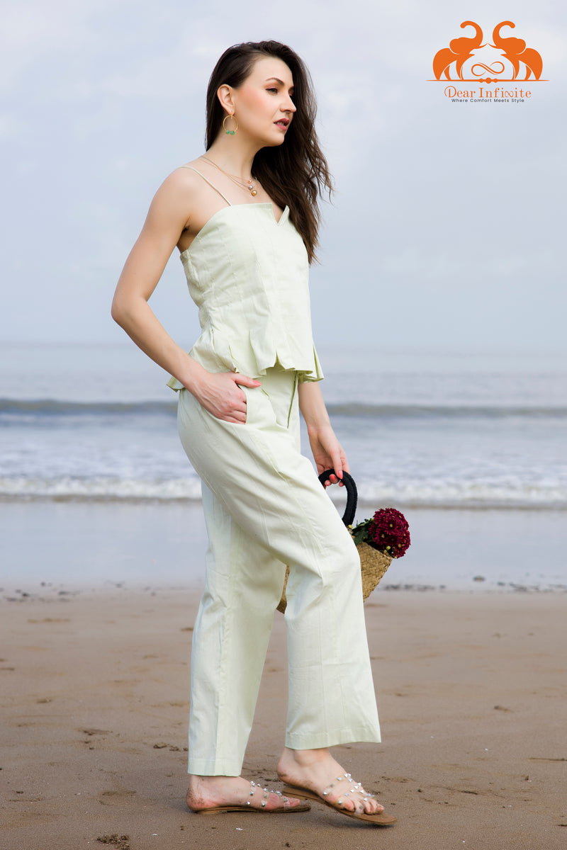Mint Green Strap Top Co-ord Set