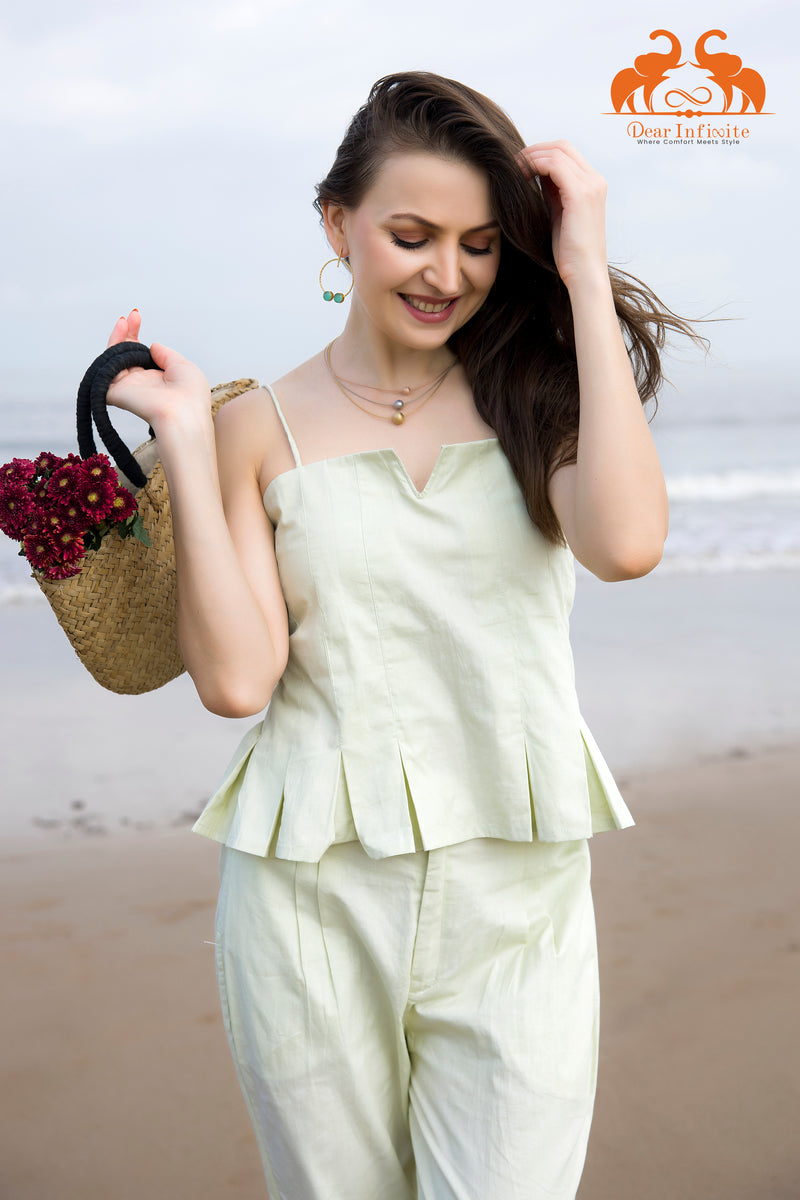 Mint Green Strap Top Co-ord Set