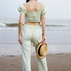 Mint Green Crop Top Coord Set