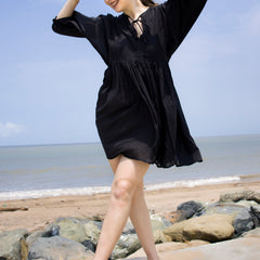 Noir Breeze Cotton Dress
