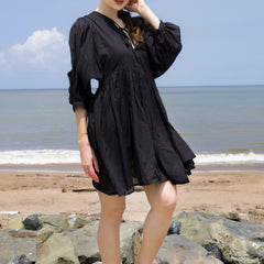 Noir Breeze Cotton Dress