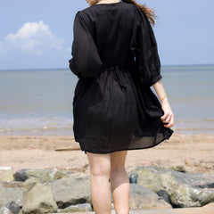 Noir Breeze Cotton Dress