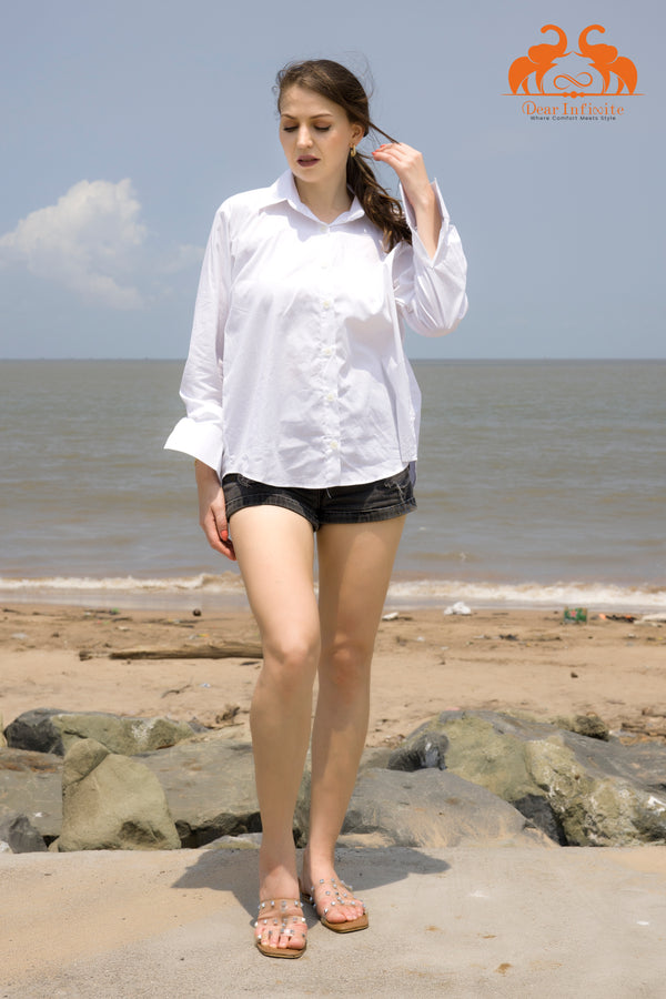 Salt Collar Cotton Shirt