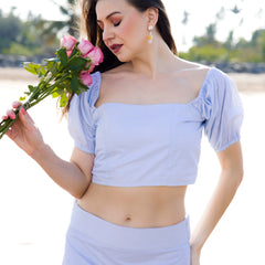 Icy Petal Skirt Top Set