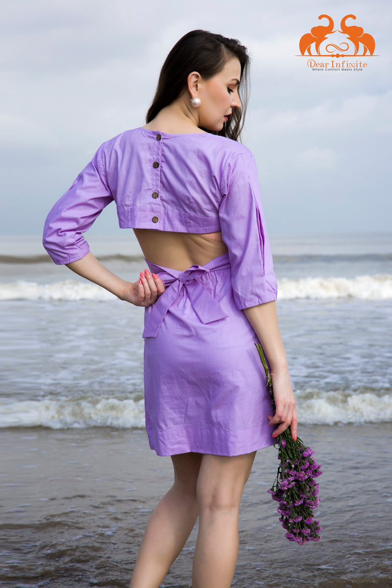 Lilac Bloom Short Dress