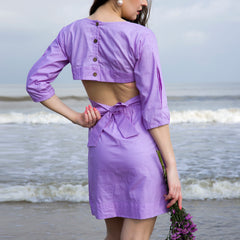 Lilac Bloom Short Dress