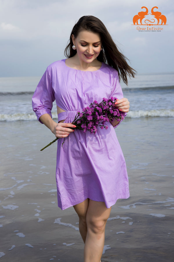 Lilac Bloom Short Dress
