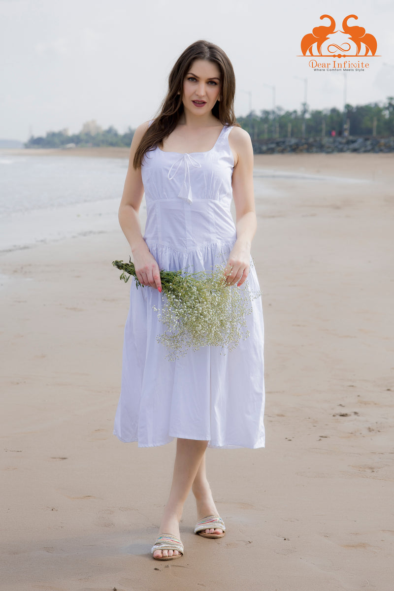 White Embrace Midi Dress