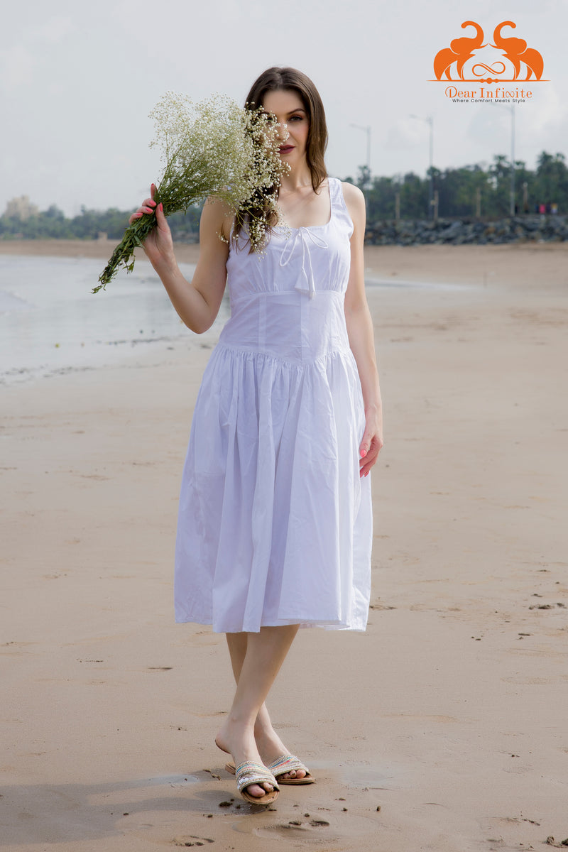 White Embrace Midi Dress