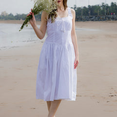 White Embrace Midi Dress
