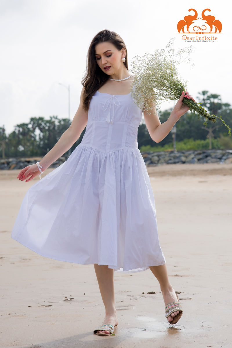 White Embrace Midi Dress
