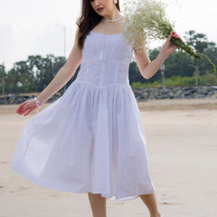 White Embrace Midi Dress