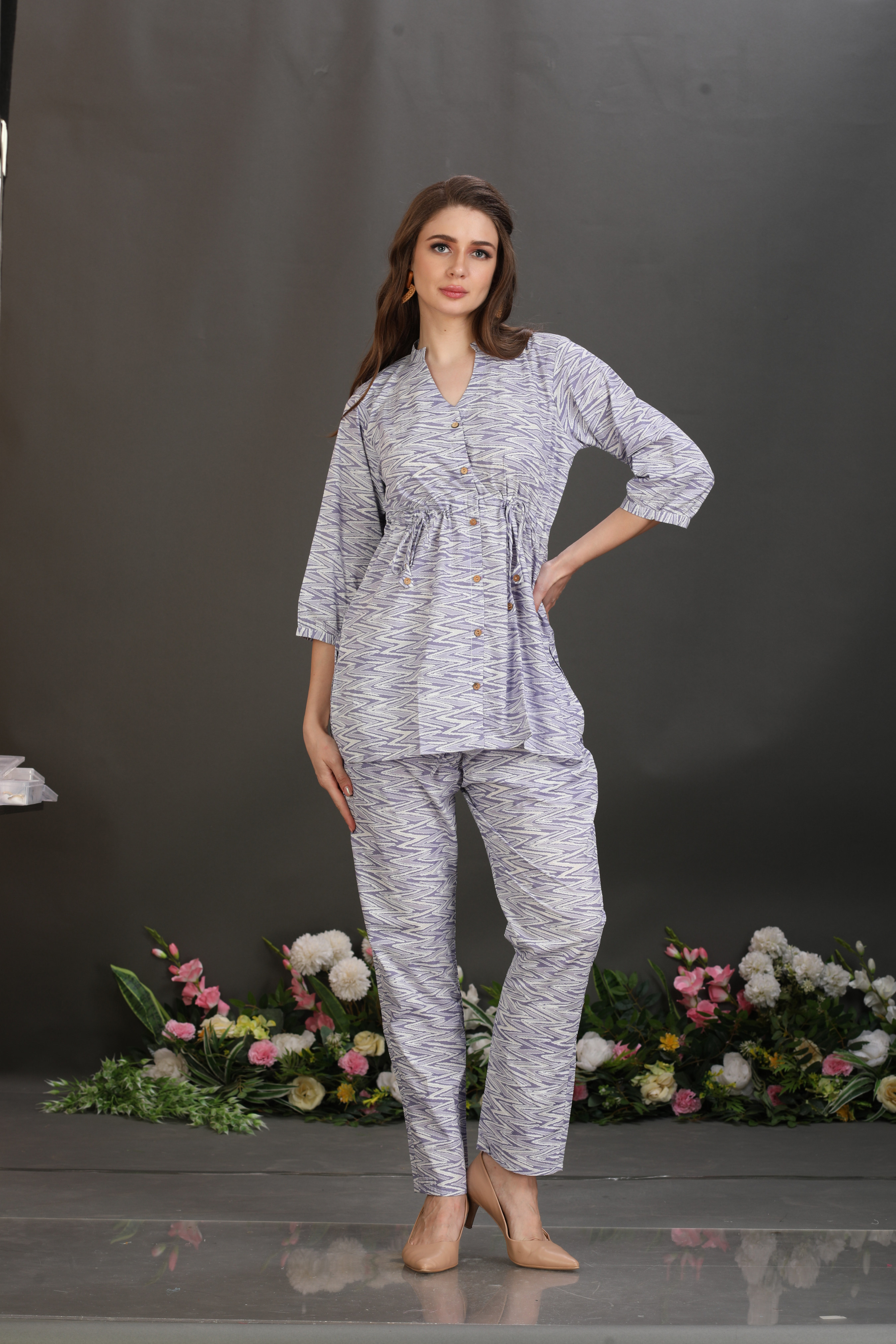 100% Cotton Waist-Fit Luxe Co-Ord Set