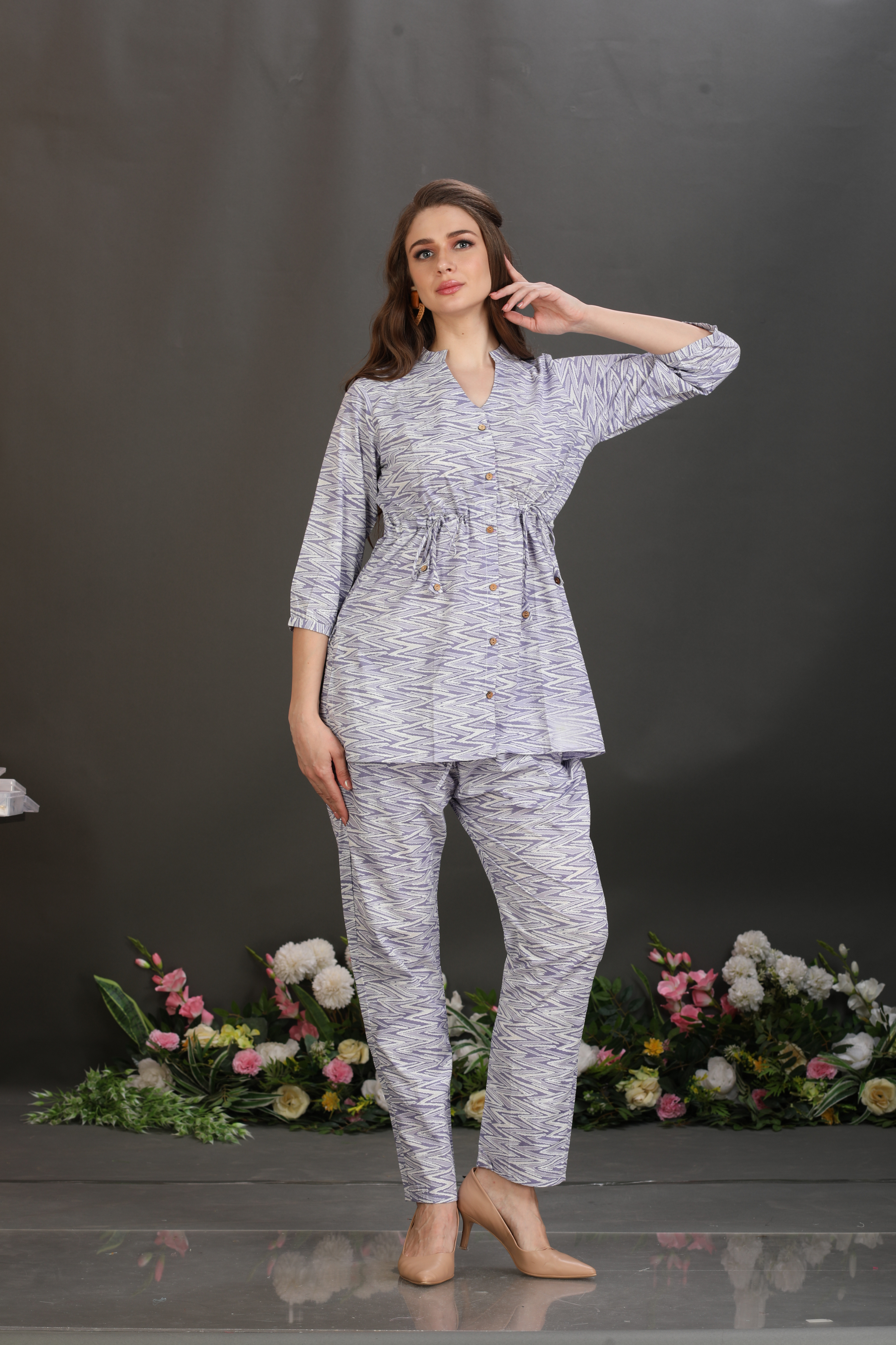 100% Cotton Waist-Fit Luxe Co-Ord Set