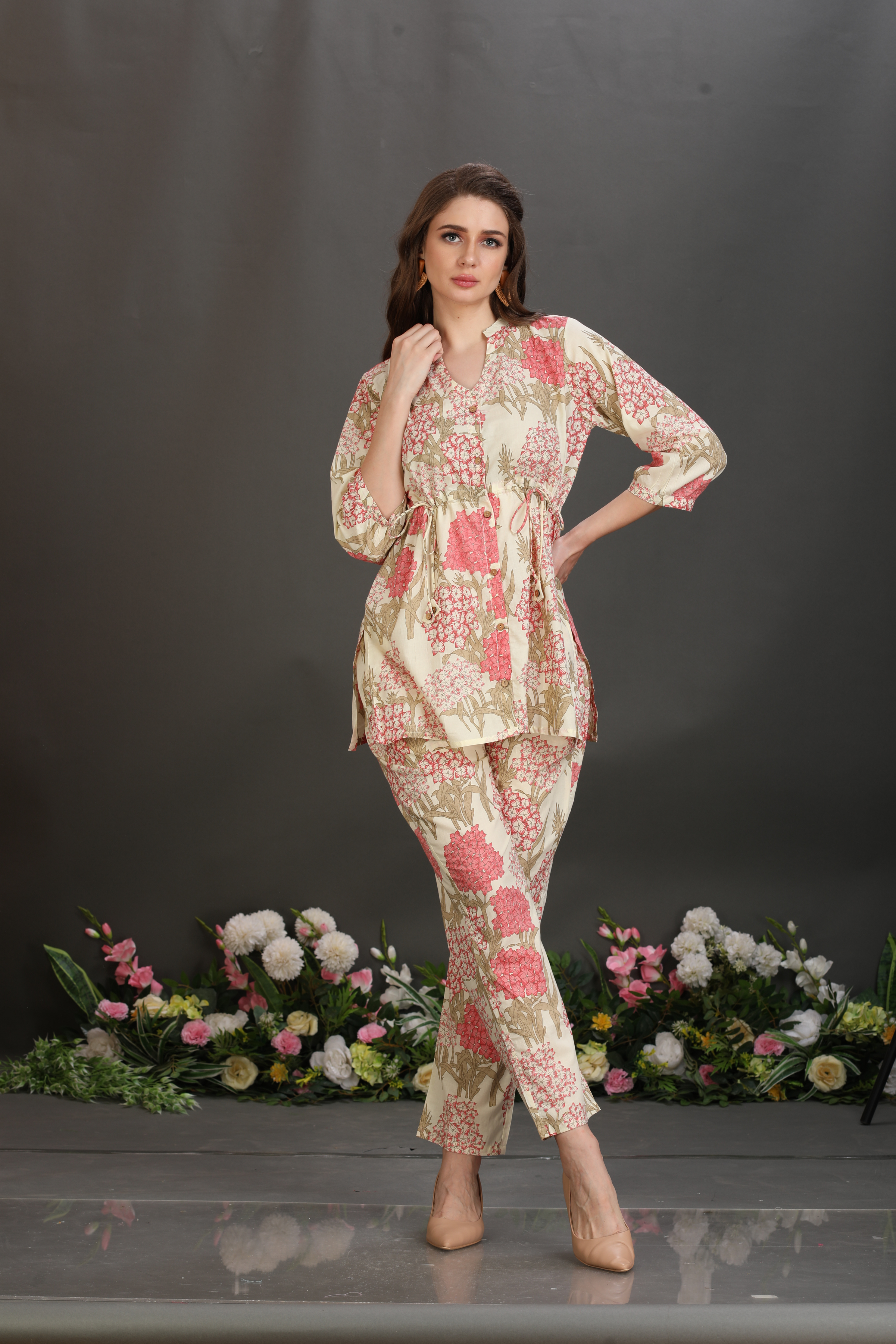Tailored Fit Cotton Waist-Fit Co-Ord
