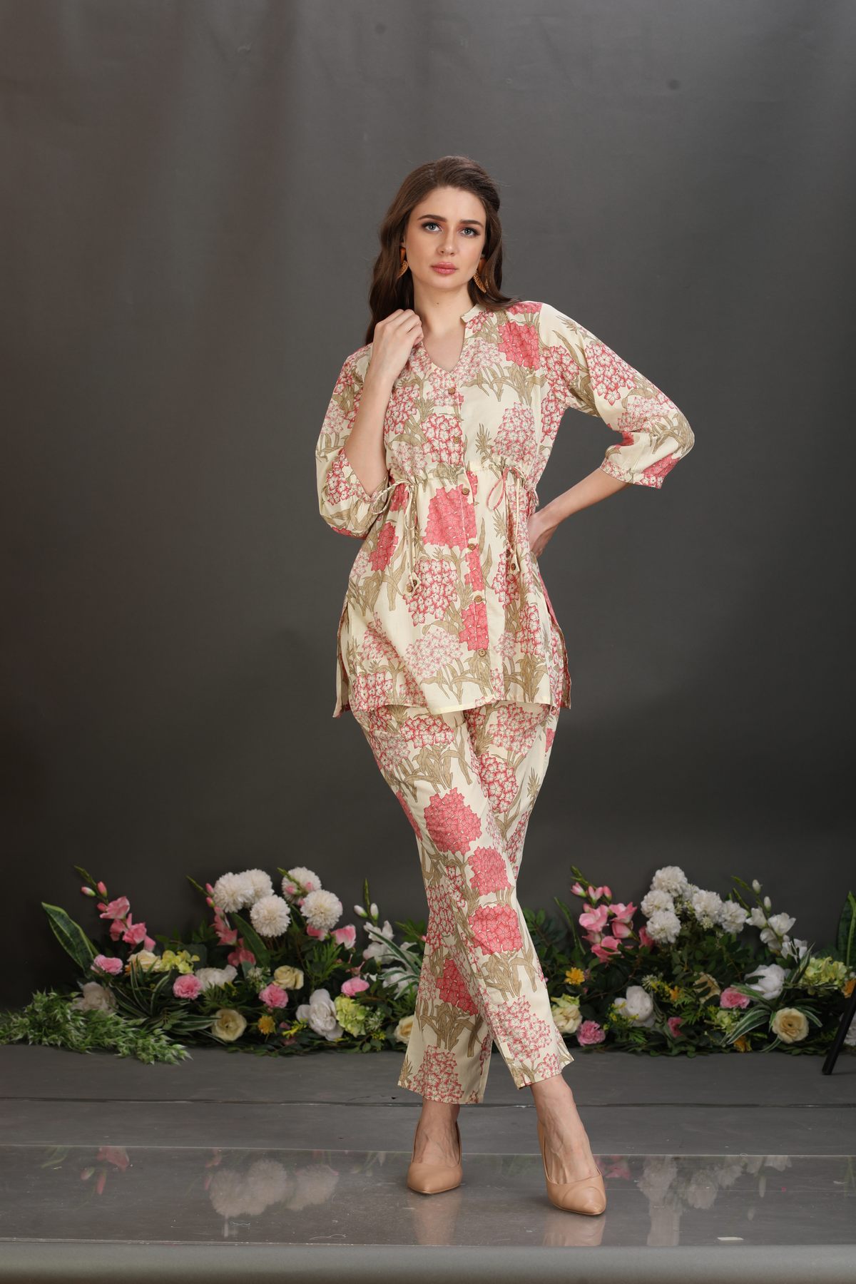 Tailored Fit Cotton Waist-Fit Co-Ord