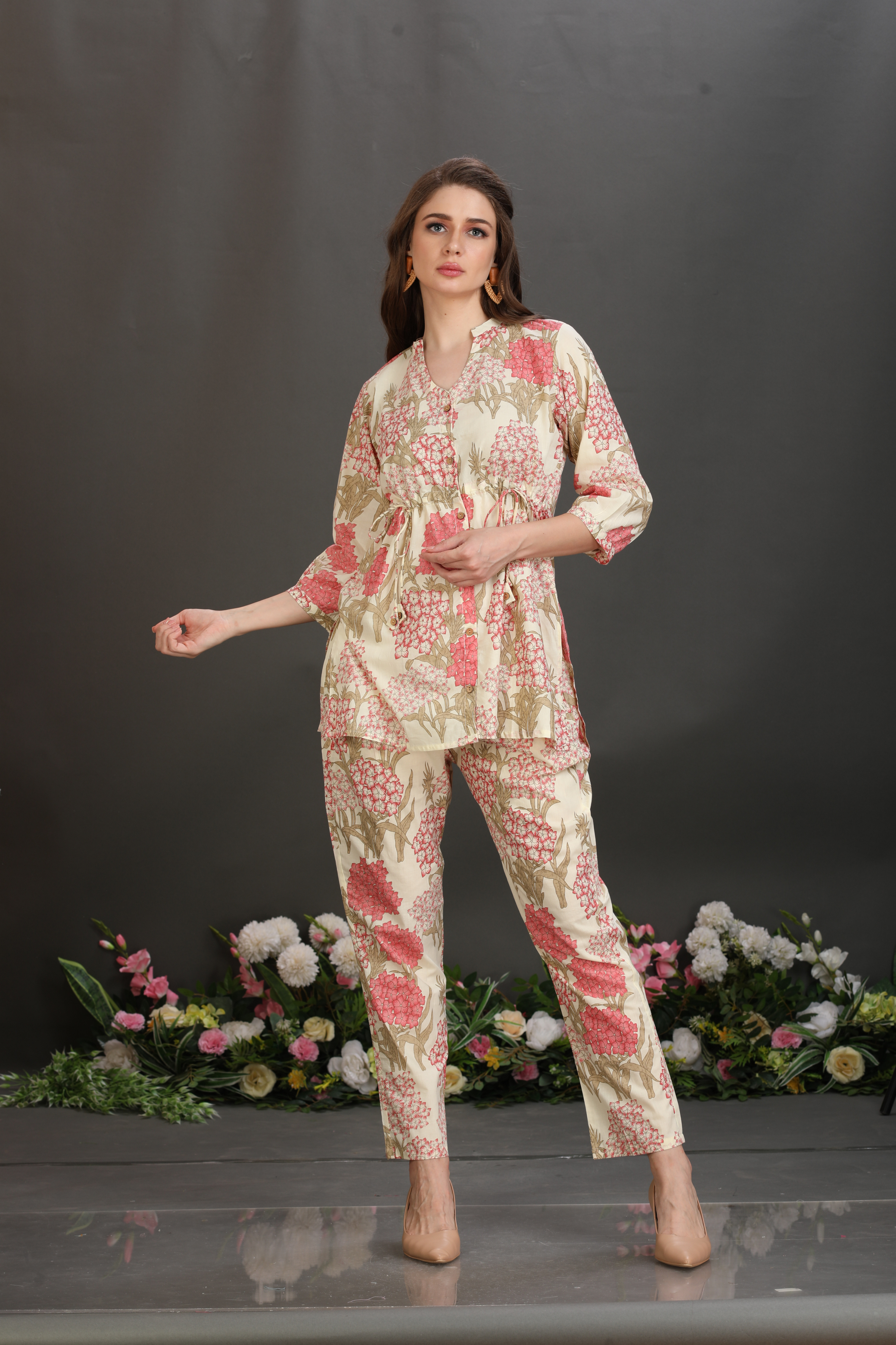 Tailored Fit Cotton Waist-Fit Co-Ord