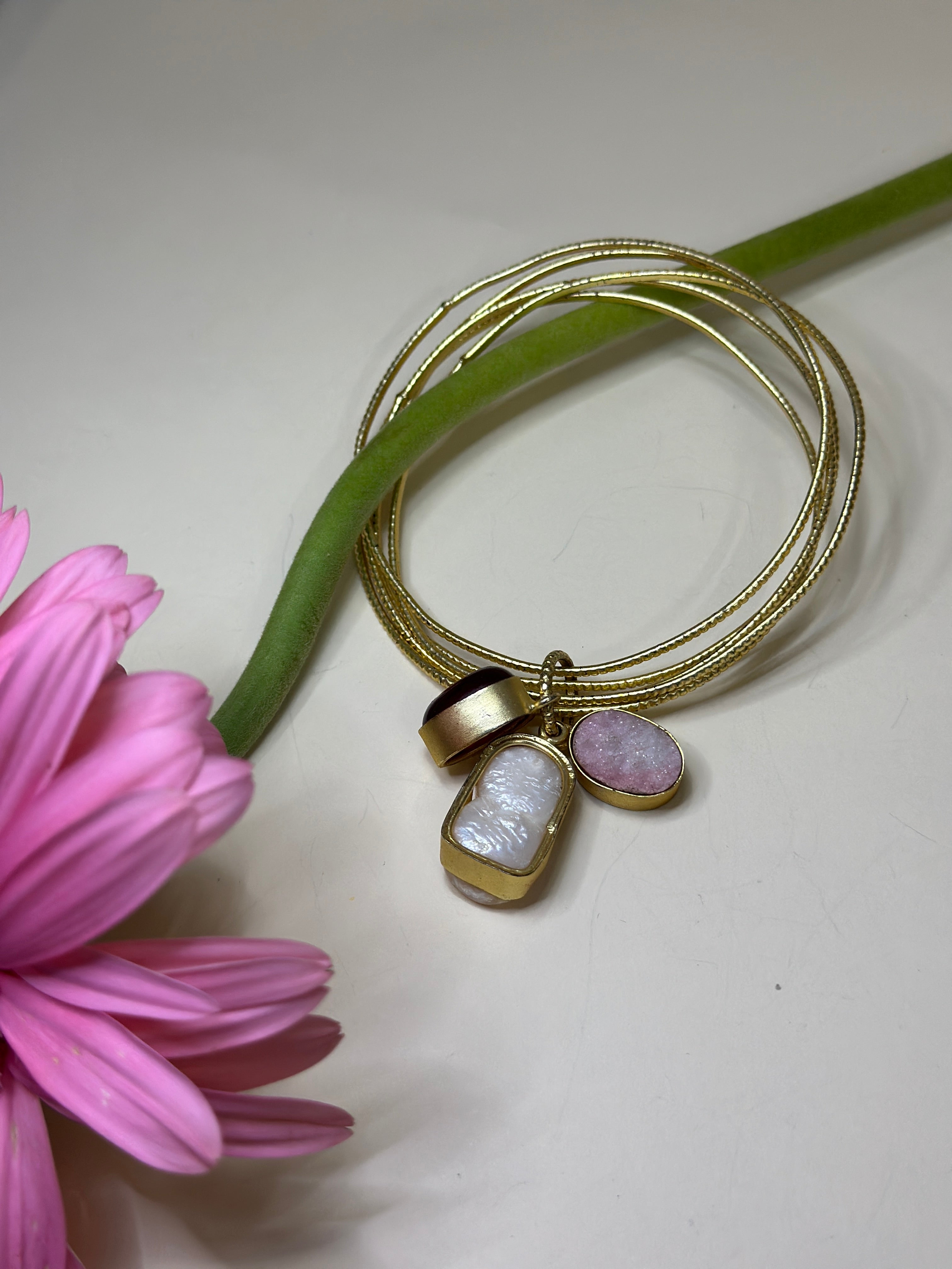 Matte Gold Enigma Bangles