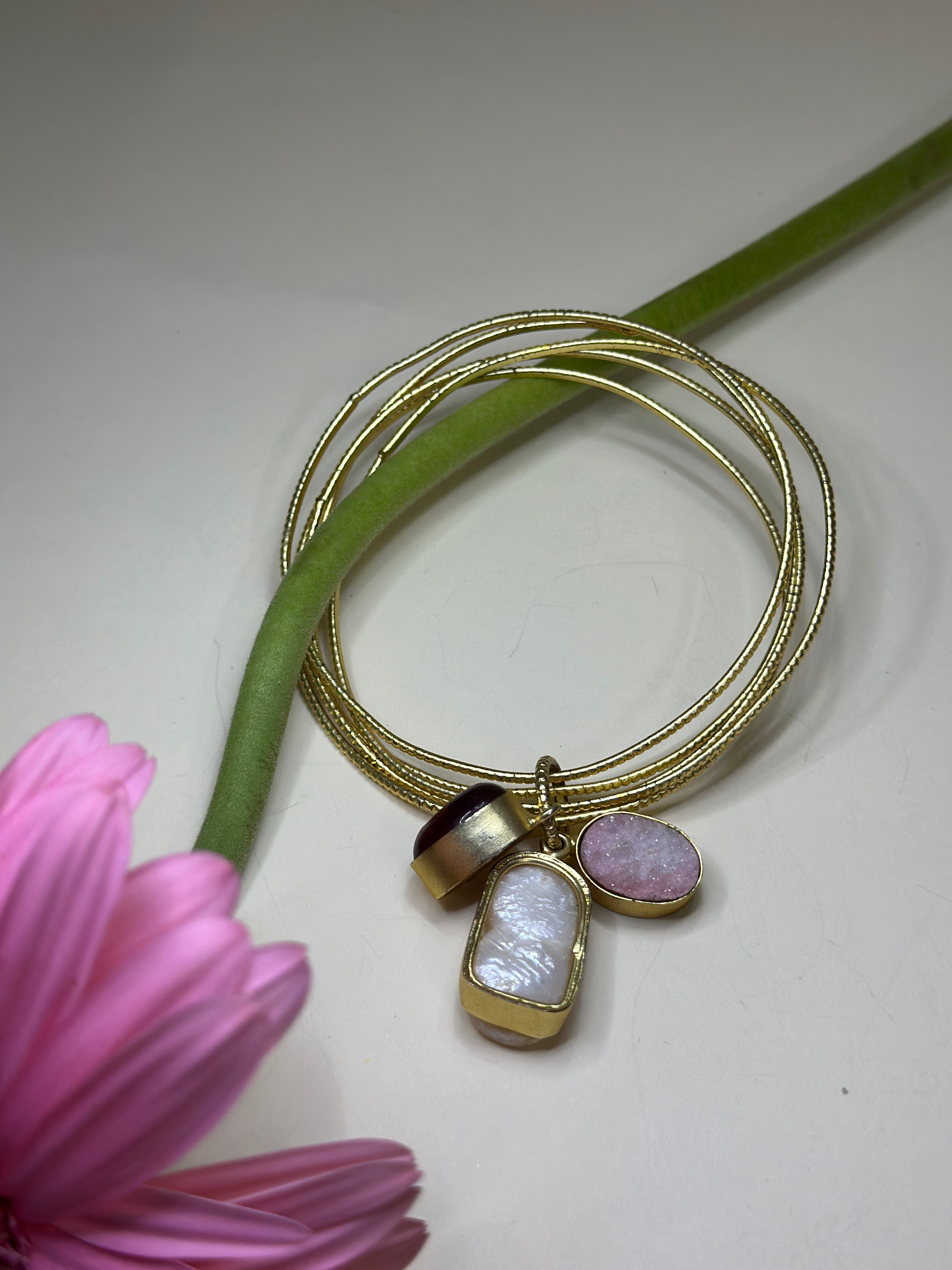 Matte Gold Enigma Bangles