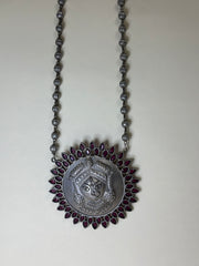 Royal Ruby Durga Necklace