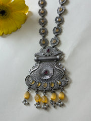 Scarlet & Sunstone Bloom Necklace
