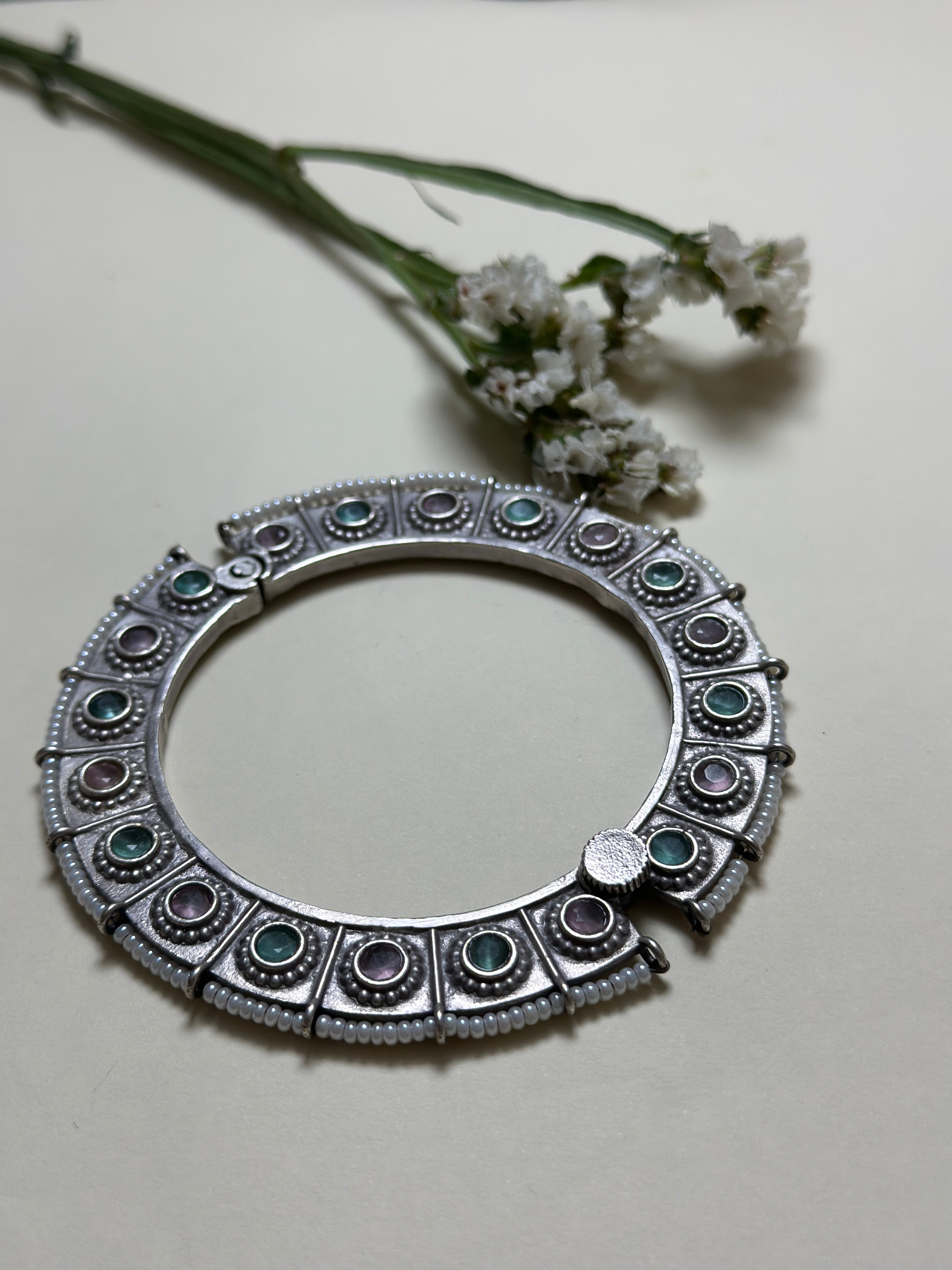 Blush & Pistachio Designer Kada