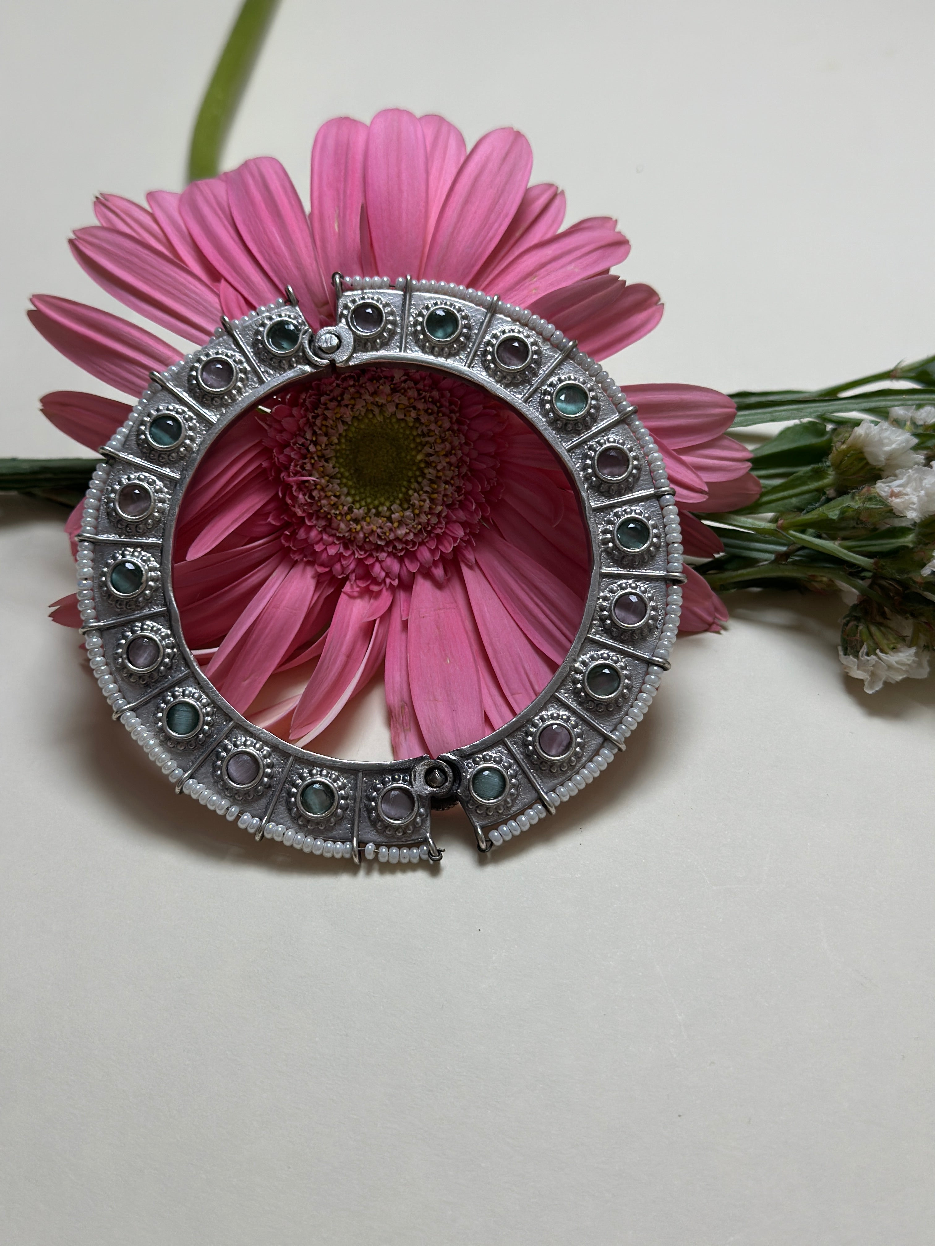 Blush & Pistachio Designer Kada