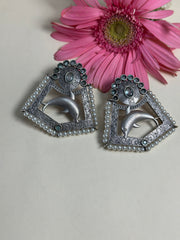 Pistachio Dolphin Charm Earrings