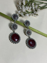 Crimson Twilight Hanging Earrings