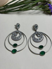 Ivory & Jade Double Halo Earrings
