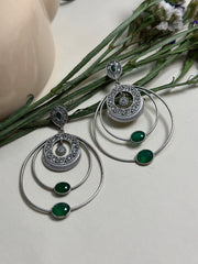 Ivory & Jade Double Halo Earrings