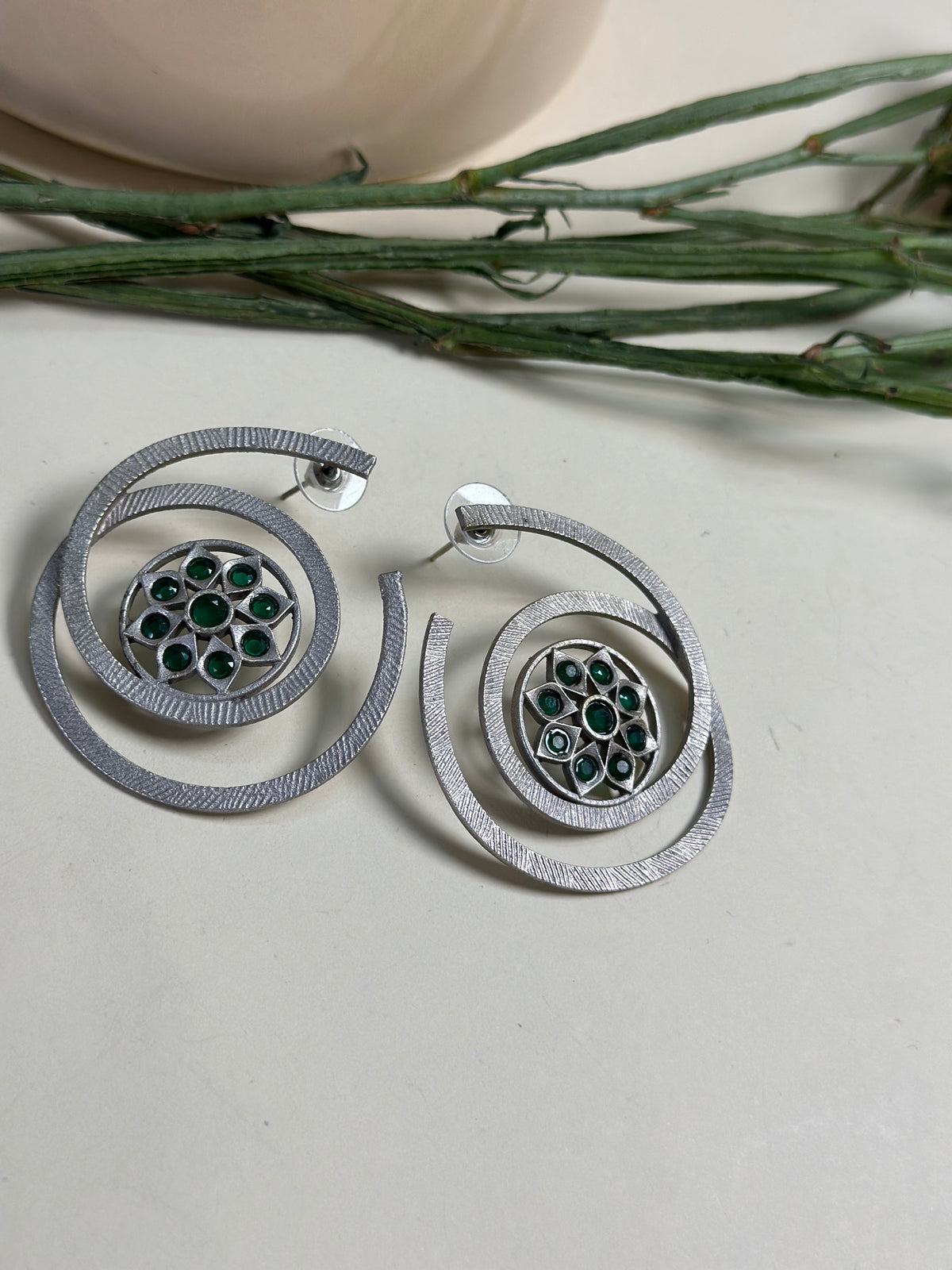 Jade Majesty Round Earrings