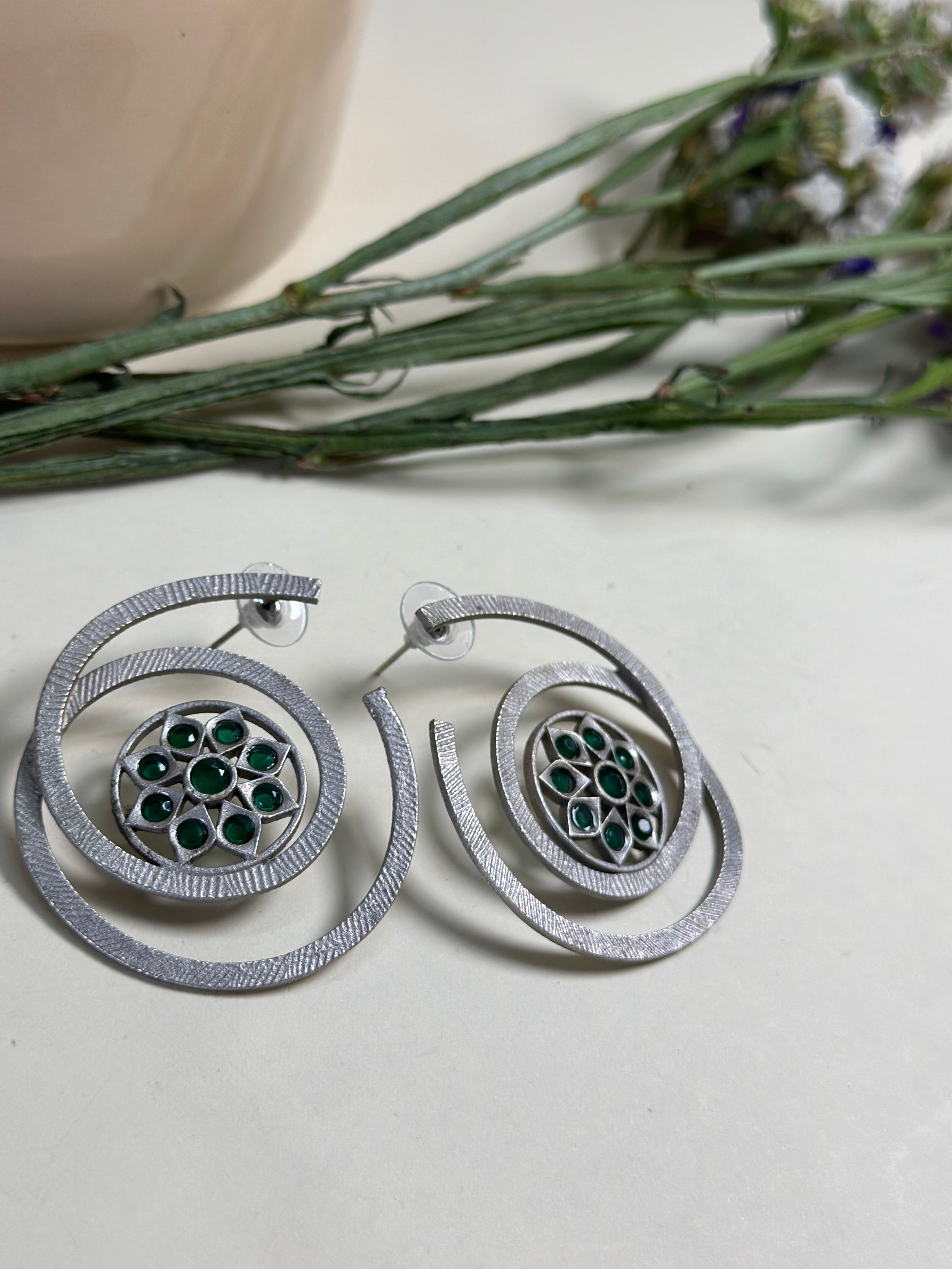 Jade Majesty Round Earrings