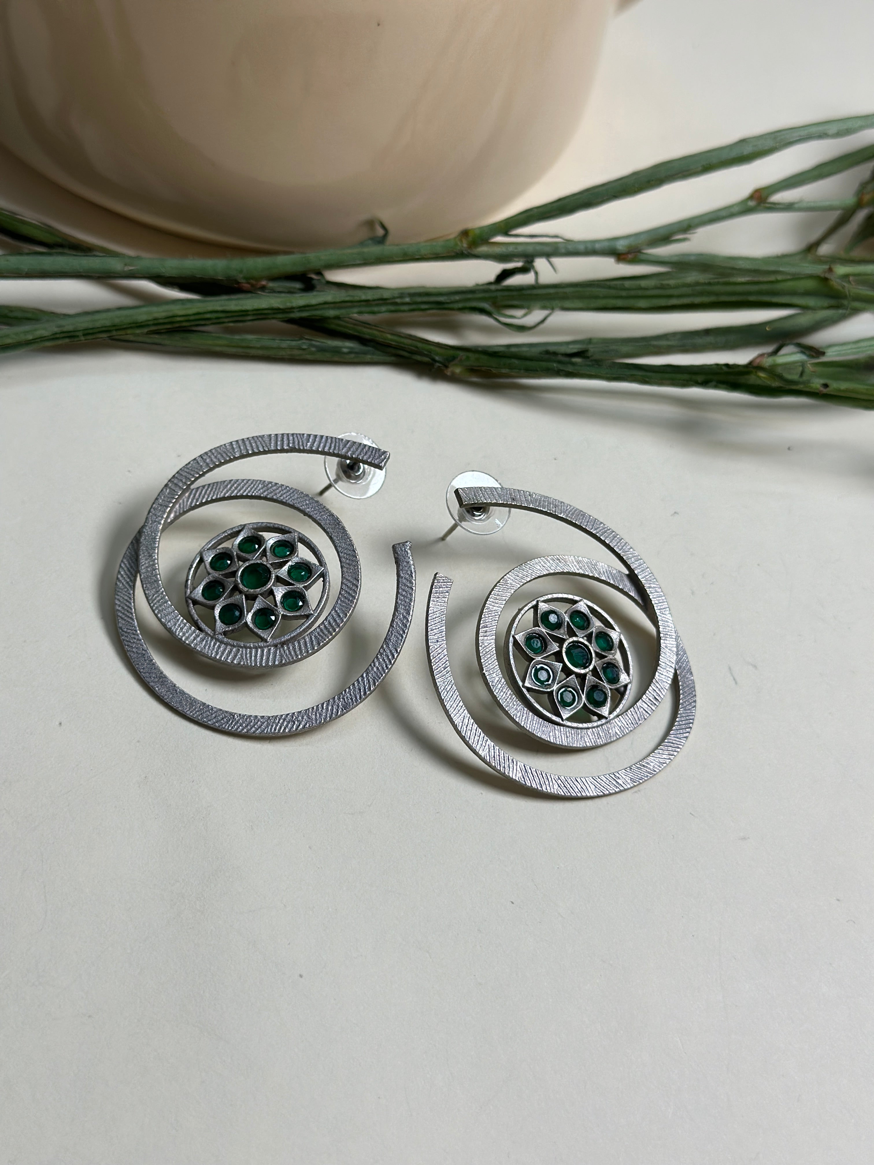 Jade Majesty Round Earrings