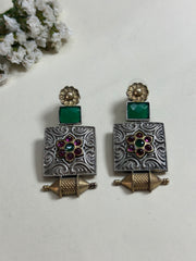 Maharani Regal Emerald Earrings