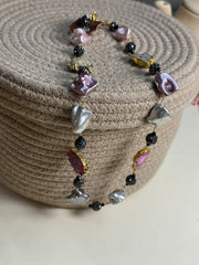 Golden Kaleidoscope Stone Necklace
