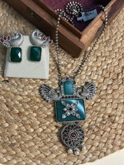 Opulent Peacock Grandeur Necklace