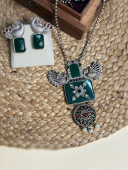 Opulent Peacock Grandeur Necklace