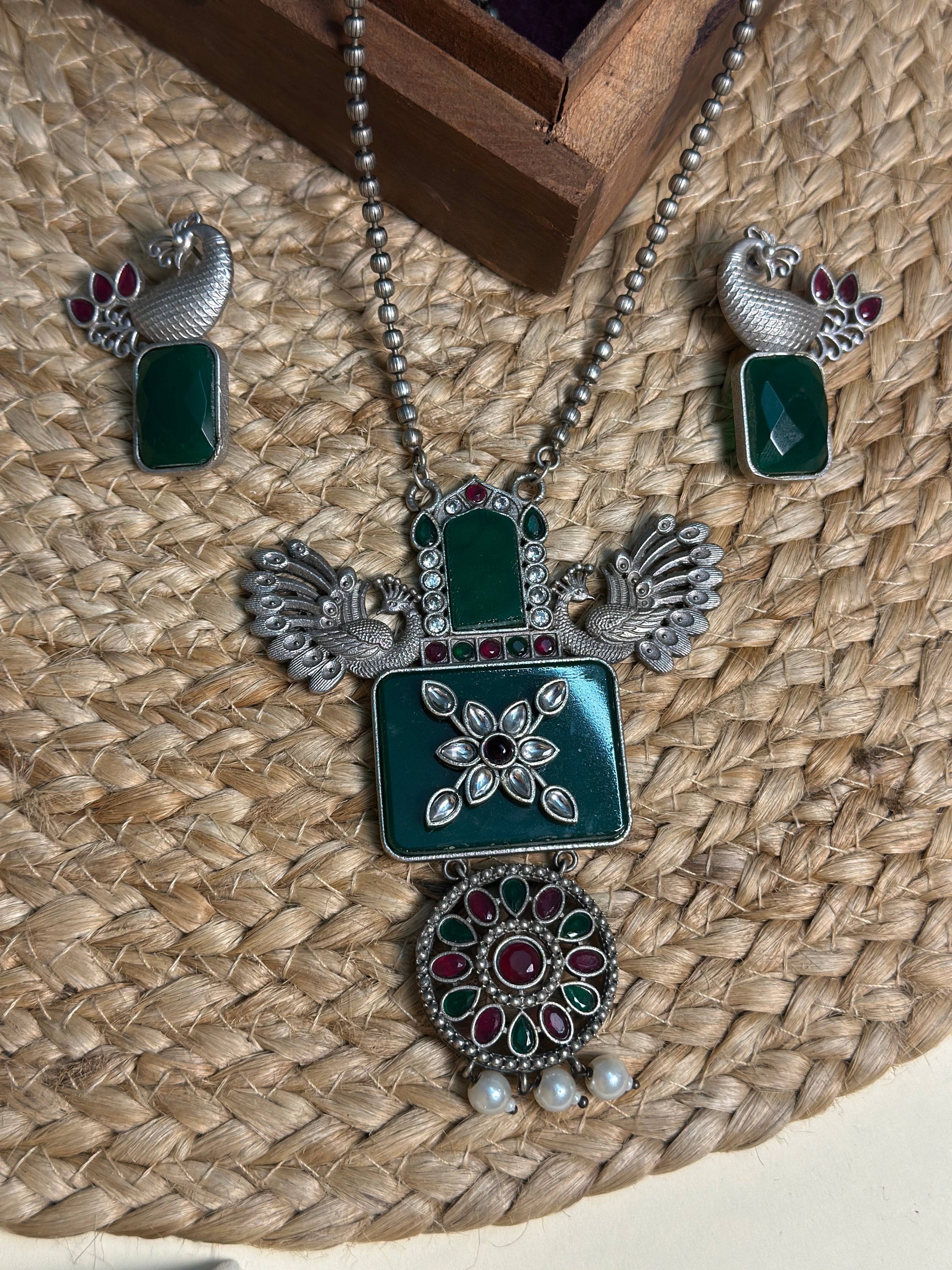 Opulent Peacock Grandeur Necklace