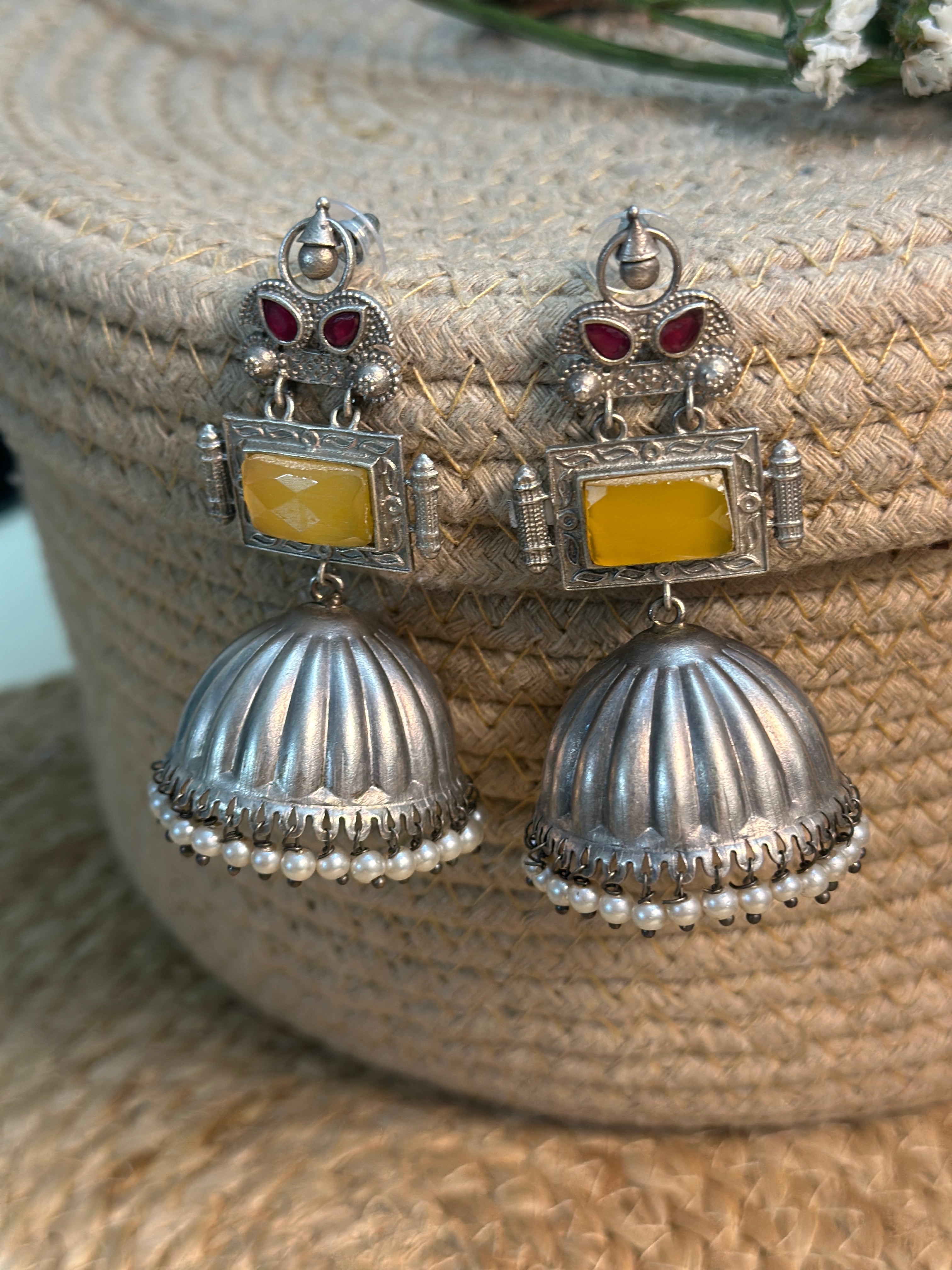 Golden Sunbeam Jhumka